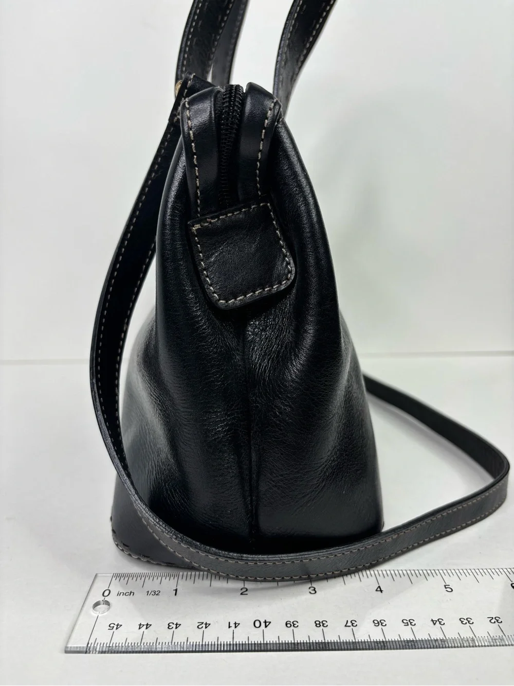 FOSSIL Classic Black Pebbled Leather Top-Handle Sedona Satchel ZB9095